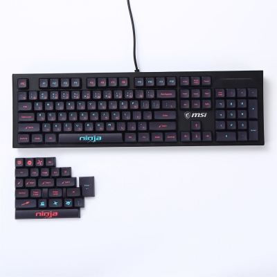 104+24 Night Ninja XDA Keycaps Set PBT Dye Sublimation ANSI ISO Layout for GK61 64 68 84 87 104 108